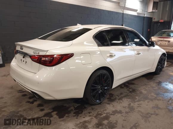 ✅ 2020 Infiniti Q50 Red Sport 400 • VIN: JN1FV7AR9LM660314 • Lot: 42220029. Listed on IAAI with 65,779 mi. Free auction sales archive from the USA and detailed vehicle history report at DreamBid. Image 4.