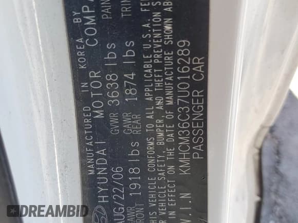 ✅ 2007 Hyundai Accent GS • VIN: KMHCM36C37U016289 • Лот: 46515805. Опубликован ранее на Copart с пробегом 173 876 миль. Бесплатный доступ к архиву аукционных продаж из США и подробный отчёт об истории автомобиля на DreamBid. Изображение 12.