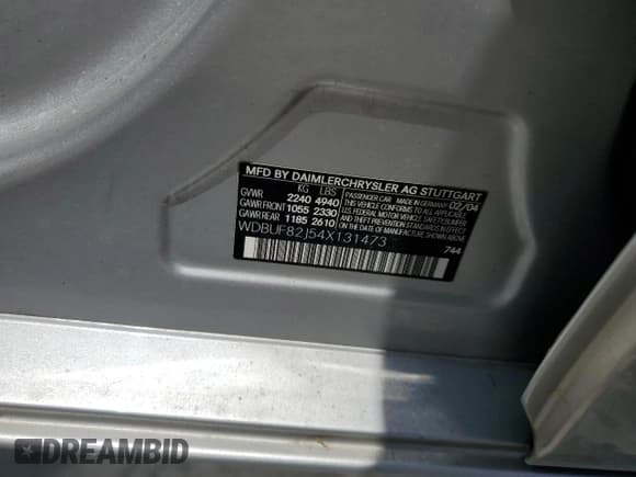 ✅ 2004 Mercedes-Benz E 320 • VIN: WDBUF82J54X131473 • Лот: 66076255. Опубликован ранее на Copart с пробегом 239 772 миль. Бесплатный доступ к архиву аукционных продаж из США и подробный отчёт об истории автомобиля на DreamBid. Изображение 12.