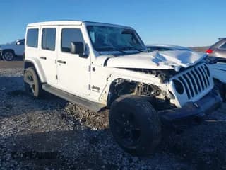 ✅ 2021 Jeep Wrangler Unlimited Sahara • VIN: 1C4HJXEG1MW597905 • Lot: 41327138. Listed on IAAI with Not provided. Free auction sales archive from the USA and detailed vehicle history report at DreamBid. Image 1.