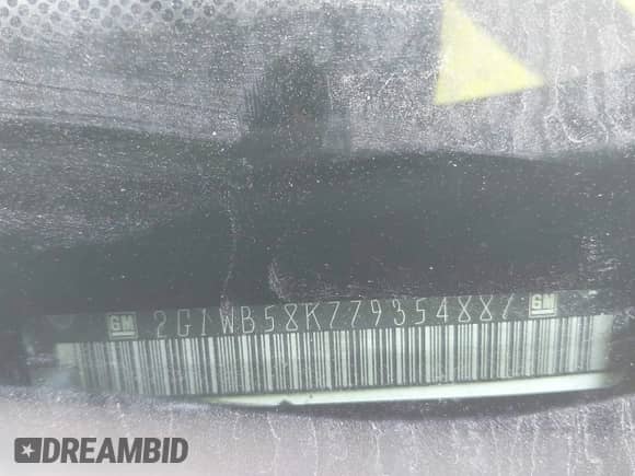 2007 Chevrolet Impala LS with VIN 2G1WB58K779354887, listed as a IAAI auction lot 42508039 with 245,415 mi miles and . Bid and sale history available at DreamBid. Image 9.