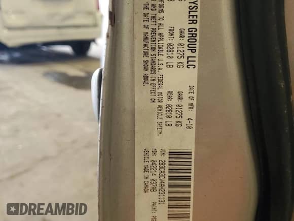 2010 Dodge Charger SXT с VIN 2B3CA3CV4AH231131, выставлен на аукционе Copart как лот 74116564 с пробегом Не указан миль и Списание • Salvage title. История ставок и продаж доступна на DreamBid. Изображение 12.