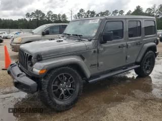 ✅ 2020 Jeep Wrangler Unlimited Sahara • VIN: 1C4HJXEM1LW202755 • Lot: 71248044. Listed on Copart with 76,730 mi. Free auction sales archive from the USA and detailed vehicle history report at DreamBid. Image 1.
