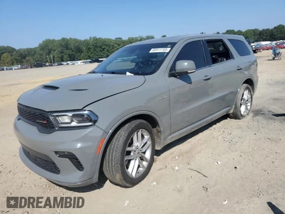 ✅ 2021 Dodge Durango R/T • VIN: 1C4SDHCT5MC608408 • Lot: 80911745. Listed on Copart with 106,014 mi. Free auction sales archive from the USA and detailed vehicle history report at DreamBid. Image 1.