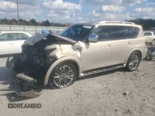 ✅ 2020 Infiniti QX80 Luxe • VIN: JN8AZ2NF4L9704239 • Lot: 86901455. Listed on Copart with 85,772 mi. Free auction sales archive from the USA and detailed vehicle history report at DreamBid. Image 1.