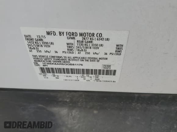 ✅ 2016 Ford Police Interceptor Utility • VIN: 1FM5K8AR6GGB81176 • Lot: 84484985. Listed on Copart with 136,076 mi. Free auction sales archive from the USA and detailed vehicle history report at DreamBid. Image 14.