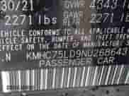 2022 Hyundai Ioniq SEL z VIN KMHC75LD9NU268643, wystawiony jako IAAI lot #43272941 z przebiegiem 93 832 mil mil oraz . Historia ofert i sprzedaży dostępna na DreamBid. Obrazek 9.