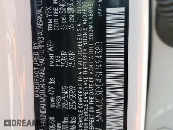 ✅ 2025 Hyundai Tucson Limited • VIN: 5NMJE3DE4SH494380 • Лот: 71786205. Опубликован ранее на Copart с пробегом 4 850 миль. Бесплатный доступ к архиву аукционных продаж из США и подробный отчёт об истории автомобиля на DreamBid. Изображение 14.