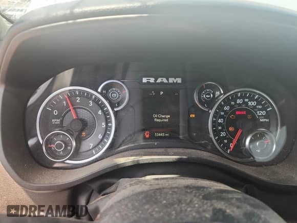 2023 Ram 1500 Tradesman z VIN 1C6RRENT4PN592651, wystawiony jako Copart lot #65405355 z przebiegiem 53 443 mil mil oraz Szkoda całkowita • Salvage title. Historia ofert i sprzedaży dostępna na DreamBid. Obrazek 9.