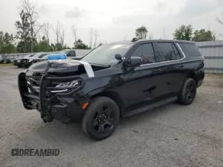 2024 Chevrolet Tahoe Commercial z VIN 1GNSKLED9RR351022, wystawiony jako Copart lot #66205185 z przebiegiem 5 512 mil mil oraz Szkoda całkowita • Salvage title. Historia ofert i sprzedaży dostępna na DreamBid. Obrazek 1.