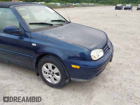 ✅ 2001 Volkswagen Cabriolet GLX • VIN: 3VWDC21V51M809648 • Lot: 42419153. Listed on IAAI with 72,347 mi. Free auction sales archive from the USA and detailed vehicle history report at DreamBid. Image 1.