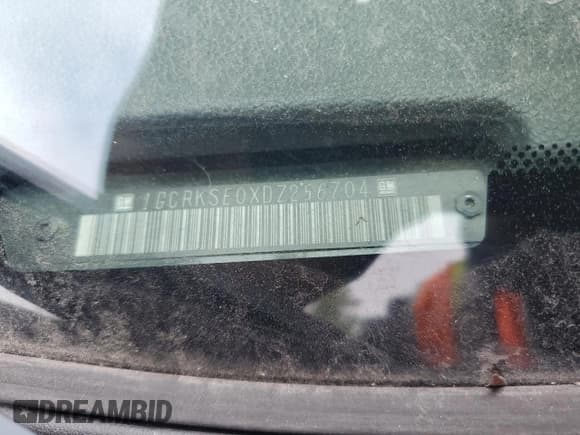 ✅ 2013 Chevrolet Silverado 1500 LT • VIN: 1GCRKSE0XDZ256704 • Lot: 81040885. Listed on Copart with 169,496 mi. Free auction sales archive from the USA and detailed vehicle history report at DreamBid. Image 12.