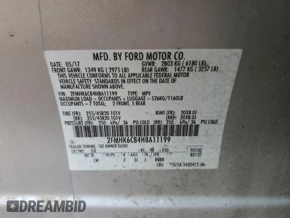 ✅ 2017 Ford Flex SEL • VIN: 2FMHK6C84HBA11199 • Lot: 92111875. Wystawiony na Copart z przebiegiem 85 046 mil. Bezpłatny archiwum sprzedaży aukcyjnych z USA i szczegółowy raport historii pojazdu na DreamBid. Zdjęcie 13.