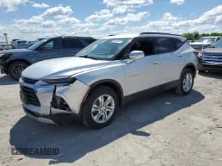 2020 Chevrolet Blazer LT z VIN 3GNKBCR42LS706546, wystawiony jako Copart lot #58306355 z przebiegiem 78 149 mil mil oraz Szkoda całkowita • Salvage title. Historia ofert i sprzedaży dostępna na DreamBid. Obrazek 1.