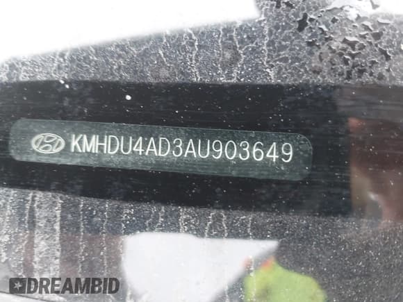 ✅ 2010 Hyundai Elantra SE • VIN: KMHDU4AD3AU903649 • Lot: 43288596. Listed on IAAI with Not provided. Free auction sales archive from the USA and detailed vehicle history report at DreamBid. Image 11.