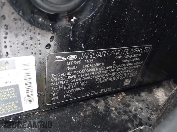 ✅ 2016 Jaguar XF 35t Prestige • VIN: SAJBK4BV9GCY11809 • Lot: 42498266. Wystawiony na IAAI z przebiegiem 72 795 mil. Bezpłatny archiwum sprzedaży aukcyjnych z USA i szczegółowy raport historii pojazdu na DreamBid. Zdjęcie 9.