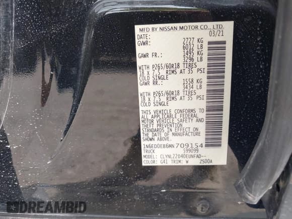 ✅ 2021 Nissan Frontier SV • VIN: 1N6ED0EB6MN709154 • Лот: 42765976. Опубликован ранее на IAAI с пробегом 30 190 миль. Бесплатный доступ к архиву аукционных продаж из США и подробный отчёт об истории автомобиля на DreamBid. Изображение 9.