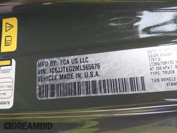 ✅ 2021 Jeep Gladiator Mojave • VIN: 1C6JJTEG2ML565676 • Lot: 42165604. Wystawiony na IAAI z przebiegiem 59 039 mil. Bezpłatny archiwum sprzedaży aukcyjnych z USA i szczegółowy raport historii pojazdu na DreamBid. Zdjęcie 9.