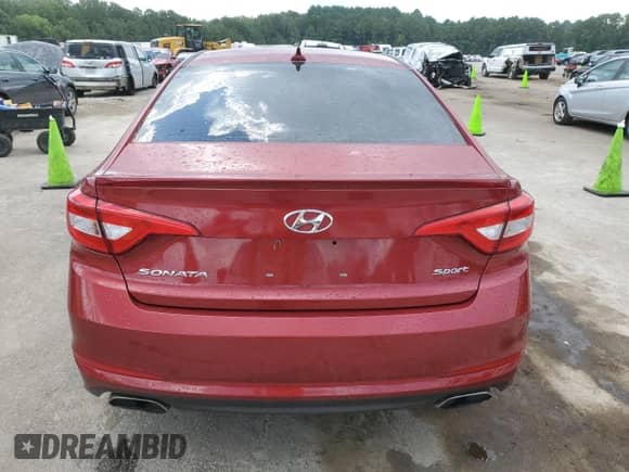 2016 Hyundai Sonata Sport with VIN 5NPE34AF9GH427438, listed as a Copart auction lot 66617765 with 90,603 mi miles and Salvage title. Bid and sale history available at DreamBid. Image 6.