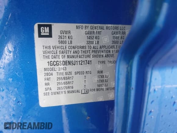 ✅ 2018 Chevrolet Colorado 2WD Z71 • VIN: 1GCGSDEN9J1121741 • Лот: 41060025. Опубликован ранее на IAAI с пробегом 162 391 миль. Бесплатный доступ к архиву аукционных продаж из США и подробный отчёт об истории автомобиля на DreamBid. Изображение 9.