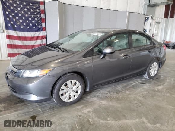 ✅ 2012 Honda Civic LX • VIN: 19XFB2F50CE024359 • Лот: 66229595. Опубликован ранее на Copart с пробегом 160 285 миль. Бесплатный доступ к архиву аукционных продаж из США и подробный отчёт об истории автомобиля на DreamBid. Изображение 1.