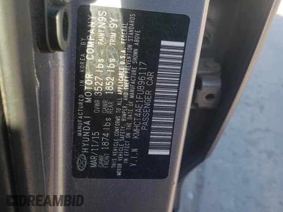 ✅ 2015 Hyundai Accent GLS • VIN: KMHCT4AE1FU896117 • Лот: 64681003. Опубликован ранее на Copart с пробегом 155 941 миль. Бесплатный доступ к архиву аукционных продаж из США и подробный отчёт об истории автомобиля на DreamBid. Изображение 12.