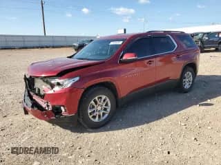 2019 Chevrolet Traverse LT Cloth z VIN 1GNEVGKW7KJ147213, wystawiony jako Copart lot #71449285 z przebiegiem 93 396 mil mil oraz Szkoda całkowita • Salvage title. Historia ofert i sprzedaży dostępna na DreamBid. Obrazek 1.