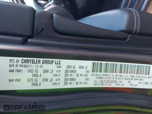 ✅ 2015 Jeep Grand Cherokee Overland • VIN: 1C4RJFCG3FC697994 • Lot: 40526924. Listed on IAAI with 199,275 mi. Free auction sales archive from the USA and detailed vehicle history report at DreamBid. Image 9.