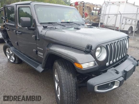 ✅ 2022 Jeep Wrangler Unlimited Sahara • VIN: 1C4HJXEG6NW267825 • Lot: 42192465. Listed on IAAI with 49,094 mi. Free auction sales archive from the USA and detailed vehicle history report at DreamBid. Image 1.