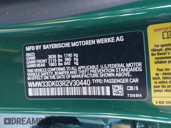 ✅ 2024 MINI Hardtop 4 Door Cooper • VIN: WMW33DK03R2V30440 • Lot: 41403552. Wystawiony na IAAI z przebiegiem 11 656 mil. Bezpłatny archiwum sprzedaży aukcyjnych z USA i szczegółowy raport historii pojazdu na DreamBid. Zdjęcie 9.