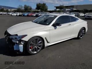 ✅ 2022 Infiniti Q60 Red Sport 400 • VIN: JN1FV7LK4NM660207 • Lot: 82410075. Listed on Copart with 36,757 mi. Free auction sales archive from the USA and detailed vehicle history report at DreamBid. Image 1.