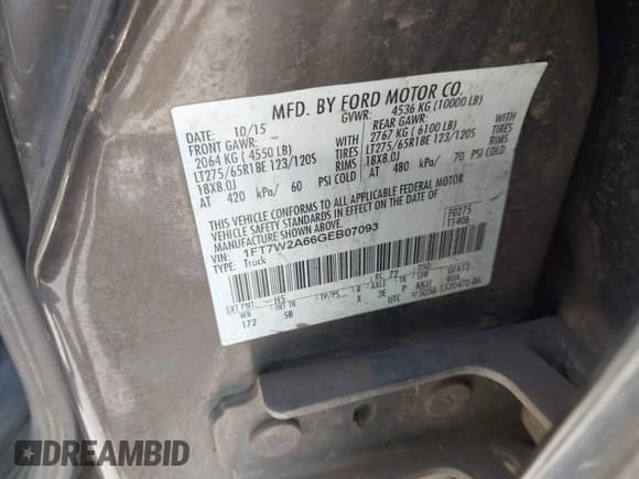 ✅ 2016 Ford F-250 XL • VIN: 1FT7W2A66GEB07093 • Lot: 42532155. Wystawiony na IAAI z przebiegiem 170 442 mil. Bezpłatny archiwum sprzedaży aukcyjnych z USA i szczegółowy raport historii pojazdu na DreamBid. Zdjęcie 9.