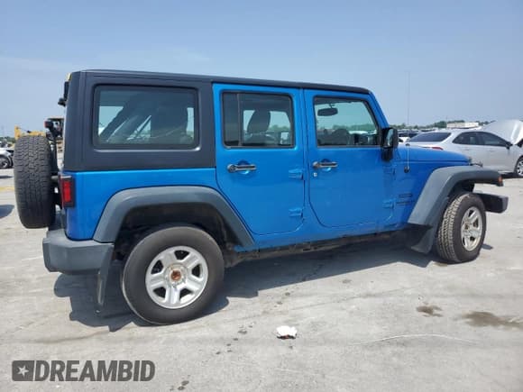 ✅ 2016 Jeep Wrangler Unlimited Sport RHD • VIN: 1C4BJWKG8GL307167 • Lot: 57186605. Listed on Copart with 182,213 mi. Free auction sales archive from the USA and detailed vehicle history report at DreamBid. Image 3.