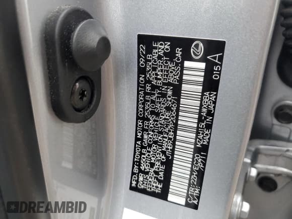 ✅ 2023 Lexus UX 250h F Sport • VIN: JTHB9JBH7P2064671 • Lot: 87460665. Listed on Copart with 23,415 mi. Free auction sales archive from the USA and detailed vehicle history report at DreamBid. Image 13.