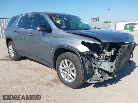 ✅ 2020 Chevrolet Traverse LS • VIN: 1GNERFKW0LJ111086 • Lot: 43465352. Listed on IAAI with 162,511 mi. Free auction sales archive from the USA and detailed vehicle history report at DreamBid. Image 1.