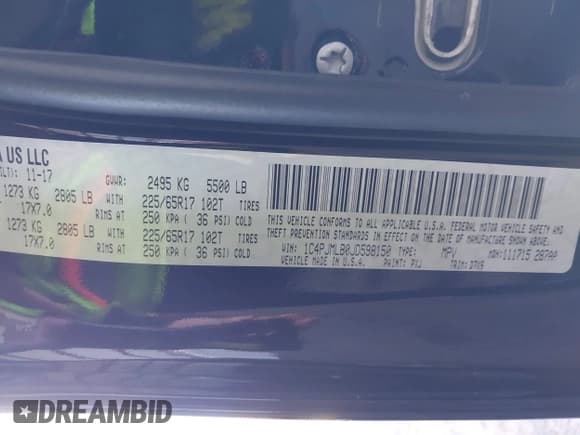 ✅ 2018 Jeep Cherokee Latitude Plus • VIN: 1C4PJMLB0JD598150 • Lot: 43538231. Listed on IAAI with 104,418 mi. Free auction sales archive from the USA and detailed vehicle history report at DreamBid. Image 9.