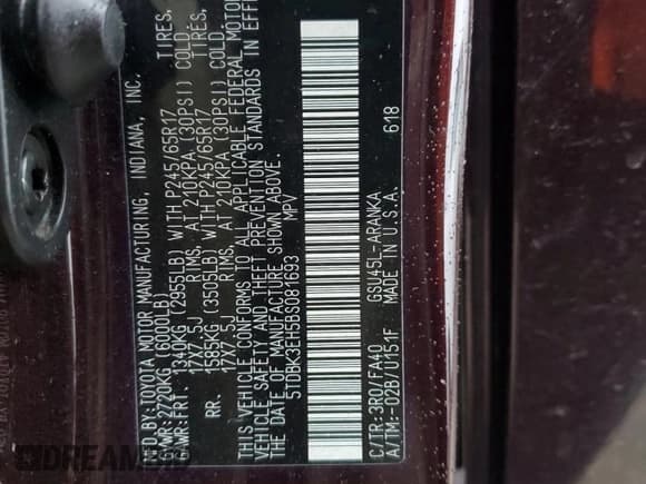 ✅ 2011 Toyota Highlander • VIN: 5TDBK3EH5BS081693 • Лот: 89641795. Опубликован ранее на Copart с пробегом Не указан. Бесплатный доступ к архиву аукционных продаж из США и подробный отчёт об истории автомобиля на DreamBid. Изображение 14.