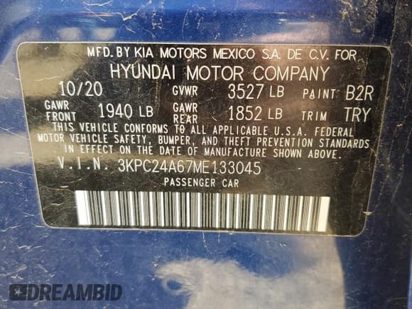 ✅ 2021 Hyundai Accent SEL • VIN: 3KPC24A67ME133045 • Лот: 81648694. Опубликован ранее на Copart с пробегом 70 816 миль. Бесплатный доступ к архиву аукционных продаж из США и подробный отчёт об истории автомобиля на DreamBid. Изображение 14.