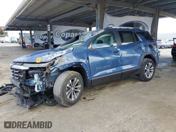 2025 Chevrolet Equinox FWD LT с VIN 3GNAXHEG8SL311905, выставлен на аукционе Copart как лот 64692055 с пробегом 6 245 миль миль и Списание • Salvage title. История ставок и продаж доступна на DreamBid. Изображение 1.