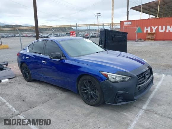 ✅ 2014 Infiniti Q50 • VIN: JN1BV7AP6EM689012 • Lot: 42063216. Listed on IAAI with 114,785 mi. Free auction sales archive from the USA and detailed vehicle history report at DreamBid. Image 1.