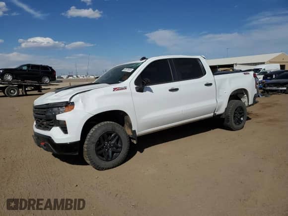 2022 Chevrolet Silverado 1500 Custom Trail Boss with VIN 3GCPDCED0NG578005, listed as a Copart auction lot 50576955 with 28,425 mi miles and Salvage title. Bid and sale history available at DreamBid. Image 1.