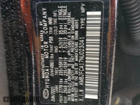 ✅ 2022 Hyundai Tucson SEL Convenience • VIN: KM8JFCA17NU023041 • Lot: 78753044. Wystawiony na Copart z przebiegiem 42 470 mil. Bezpłatny archiwum sprzedaży aukcyjnych z USA i szczegółowy raport historii pojazdu na DreamBid. Zdjęcie 13.