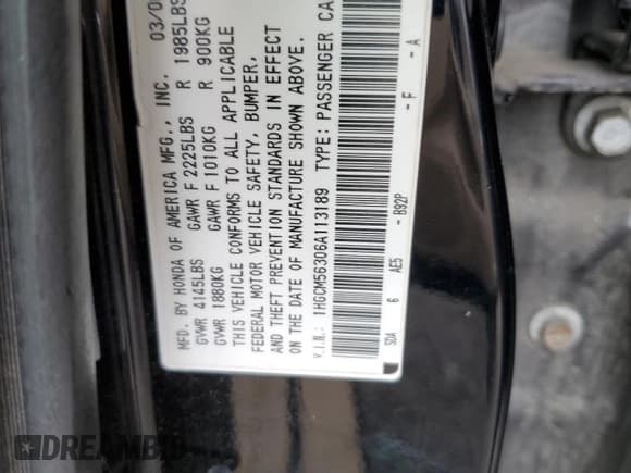 ✅ 2006 Honda Accord LX SE • VIN: 1HGCM56306A113189 • Лот: 90480565. Опубликован ранее на Copart с пробегом 222 443 миль. Бесплатный доступ к архиву аукционных продаж из США и подробный отчёт об истории автомобиля на DreamBid. Изображение 12.