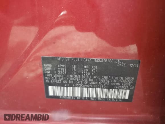 ✅ 2017 Subaru Impreza Special Sports • VIN: 4S3GKAM62H3603801 • Lot: 81086775. Wystawiony na Copart z przebiegiem 112 532 mil. Bezpłatny archiwum sprzedaży aukcyjnych z USA i szczegółowy raport historii pojazdu na DreamBid. Zdjęcie 13.