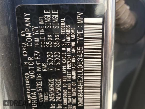 ✅ 2020 Hyundai Palisade SEL • VIN: KM8R44HE2LU063435 • Лот: 89280955. Опубликован ранее на Copart с пробегом 116 528 миль. Бесплатный доступ к архиву аукционных продаж из США и подробный отчёт об истории автомобиля на DreamBid. Изображение 13.