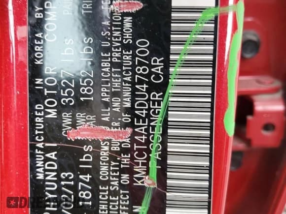 ✅ 2013 Hyundai Accent GLS • VIN: KMHCT4AE4DU478700 • Лот: 71039194. Опубликован ранее на Copart с пробегом 143 596 миль. Бесплатный доступ к архиву аукционных продаж из США и подробный отчёт об истории автомобиля на DreamBid. Изображение 12.