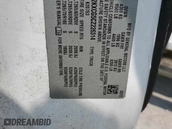 ✅ 2012 Chevrolet Silverado 2500HD LT • VIN: 1GC2KXCG5CZ226314 • Lot: 58191155. Wystawiony na Copart z przebiegiem 138 711 mil. Bezpłatny archiwum sprzedaży aukcyjnych z USA i szczegółowy raport historii pojazdu na DreamBid. Zdjęcie 12.