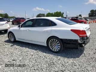 2014 Hyundai Equus Signature z VIN KMHGH4JH1EU083114, wystawiony jako Copart lot #57020065 z przebiegiem 103 700 mil mil oraz Szkoda całkowita • Salvage title. Historia ofert i sprzedaży dostępna na DreamBid. Obrazek 2.