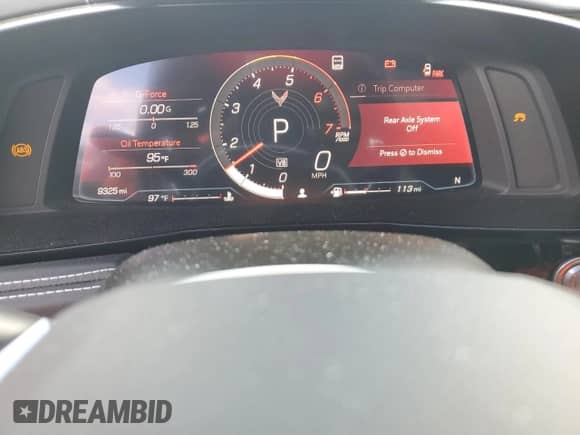 2023 Chevrolet Corvette 2LT with VIN 1G1YB2D44P5113073, listed as a Copart auction lot 77761934 with 9,325 mi miles and Salvage title. Bid and sale history available at DreamBid. Image 9.