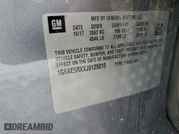 ✅ 2018 Cadillac ATS AWD • VIN: 1G6AE5RXXJ0129015 • Lot: 94579855. Listed on Copart with 15,224 mi. Free auction sales archive from the USA and detailed vehicle history report at DreamBid. Image 12.